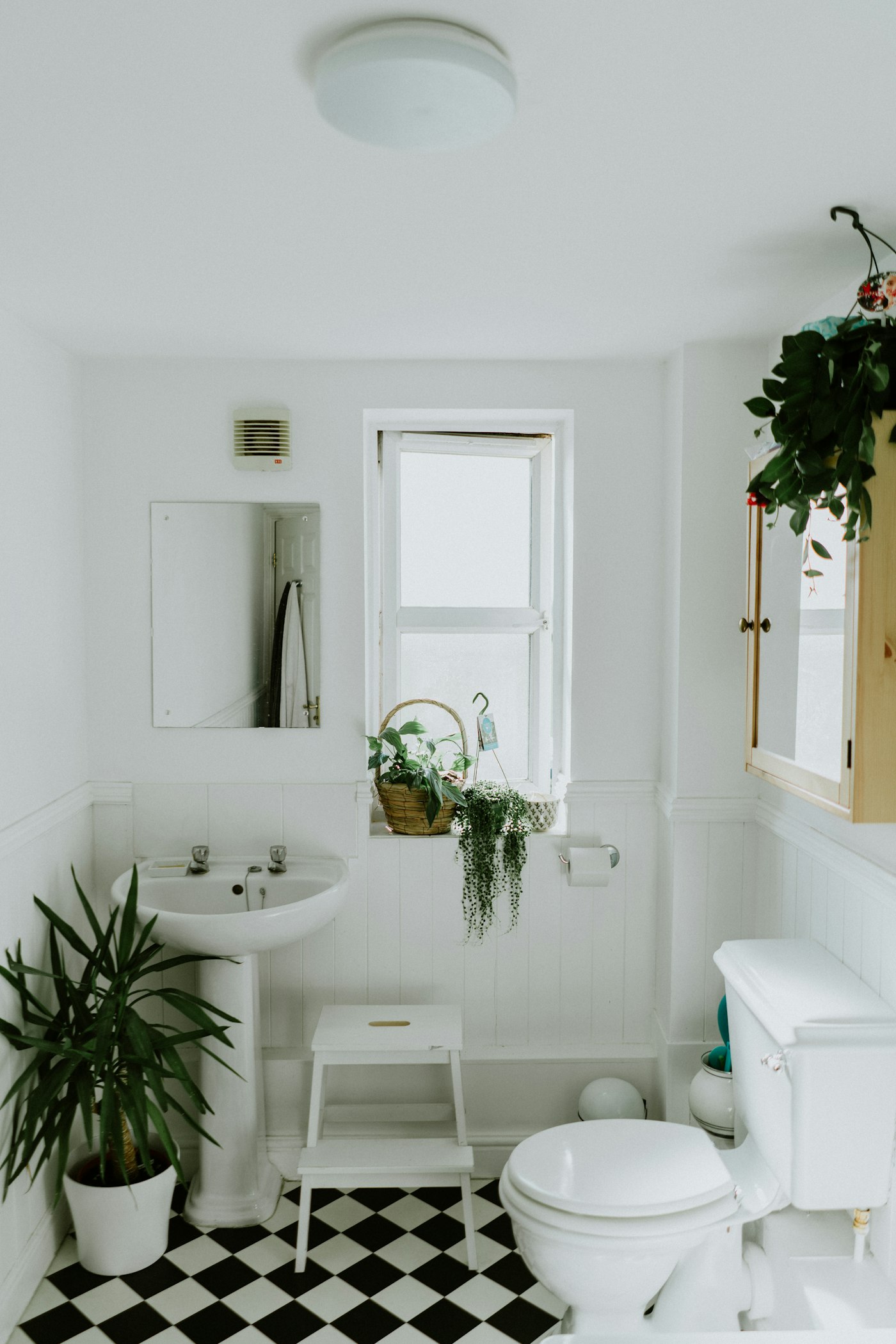 Bright bathroom with a freestanding tub