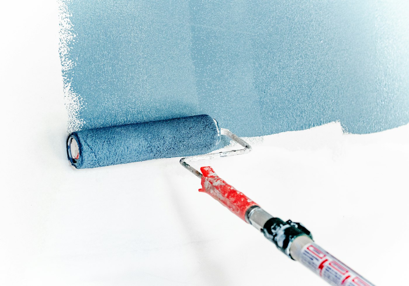 Freshly painted interior wall in a soft neutral